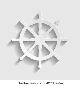 Ship wheel sign. 