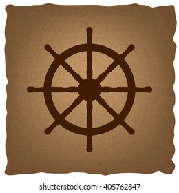 Ship wheel sign