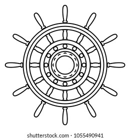 ship wheel steering vector template