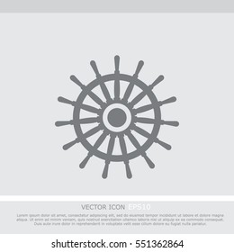 Ship wheel vector icon