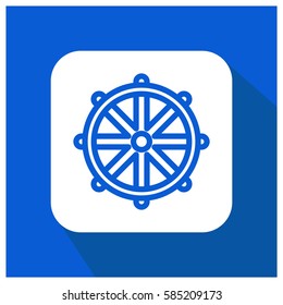 Ship wheel vector icon