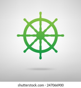 Ship wheel. Vector illustration