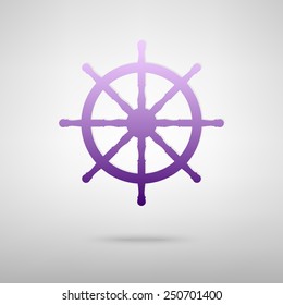 Ship wheel. Vector illustration