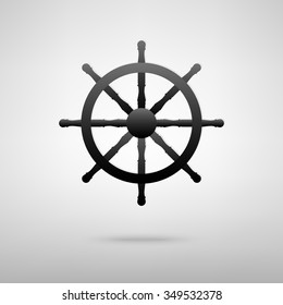 Ship wheel. Vector illustration