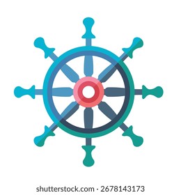 Ship wheel's icon vector ilustration art