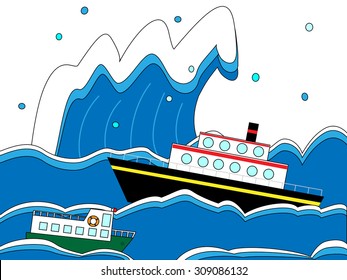 The ship which goes on a voyage in a storm