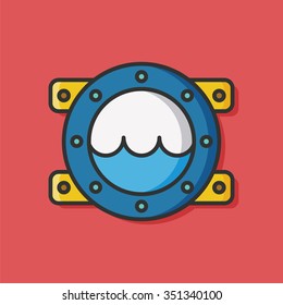 Ship window vector icon