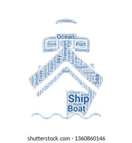 ship word cloud. tag cloud about ship.