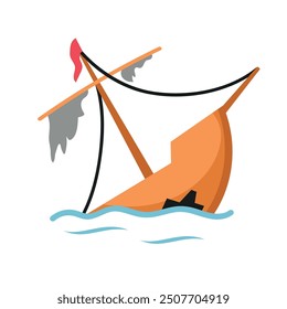 Ship wreck icon clipart avatar logtotype isolated vector illustration