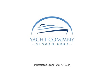 ship yacht company logo icon vector template