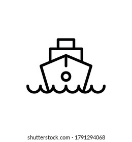 Ship, Yacht Icon Logo Vector Isolated. Public Transportation Icon Set. Editable Stroke and Pixel Perfect.