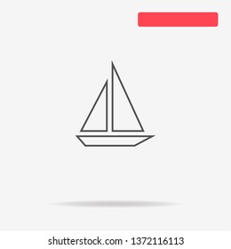 Ship yacht icon. Vector concept illustration for design.