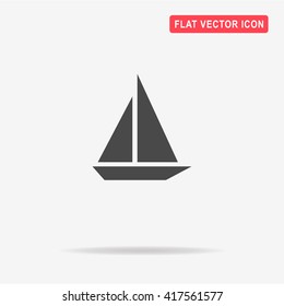 Ship yacht icon. Vector concept illustration for design.