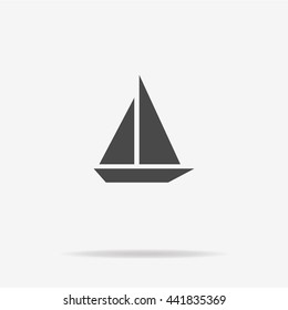 Ship yacht icon. Vector concept illustration for design.