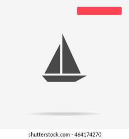 Ship yacht icon. Vector concept illustration for design.