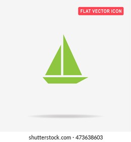 Ship yacht icon. Vector concept illustration for design.