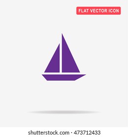 Ship yacht icon. Vector concept illustration for design.