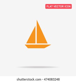 Ship yacht icon. Vector concept illustration for design.