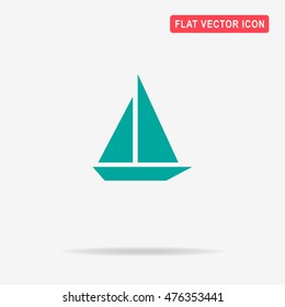 Ship yacht icon. Vector concept illustration for design.