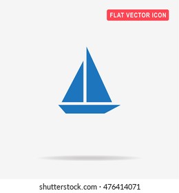 Ship yacht icon. Vector concept illustration for design.