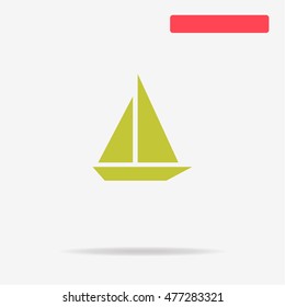 Ship yacht icon. Vector concept illustration for design.