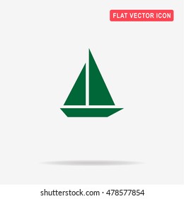 Ship yacht icon. Vector concept illustration for design.