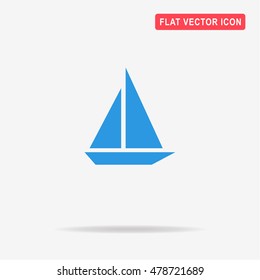 Ship yacht icon. Vector concept illustration for design.