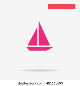 Ship yacht icon. Vector concept illustration for design.