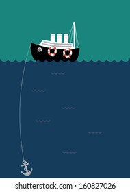 ship/anchor vector/illustration