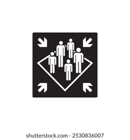 shipboard assembly station icon symbol sign vector