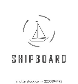 shipboard logo and vector with slogan template