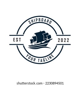 shipboard logo and vector with slogan template