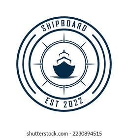 shipboard logo and vector with slogan template