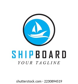 shipboard logo and vector with slogan template