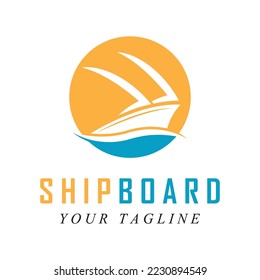 shipboard logo and vector with slogan template