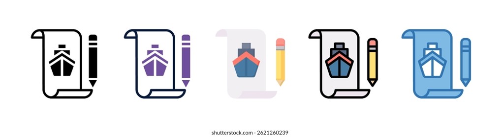 Shipbuilding Icon Element For Design