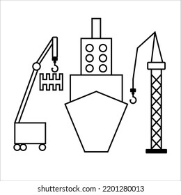 Shipbuilding Icon Vector Illustration Symbol