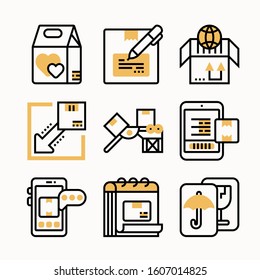 Shiping Color icons Pack vector