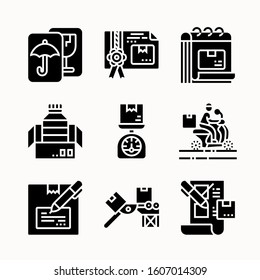 Shiping Glyph icons Pack vector