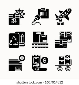 Shiping Glyph icons Pack vector