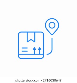 shipment address icon sign vector