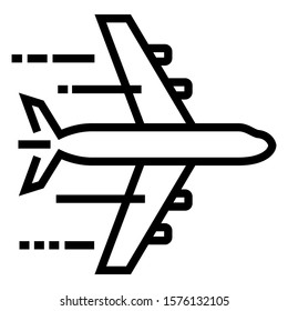 Shipment Cargo with Fast Express Plane Boeing Vector Icon