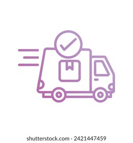 shipment confirmation icon with white background vector stock illustration