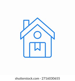 Vector de signo de icono de casa de envío