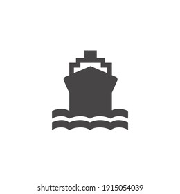 Shipment Icon Isolated on Black and White Vector Graphic