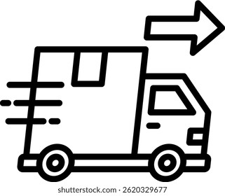 Shipment Icon Line Vector Illustration