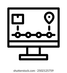 shipment icon with style outline