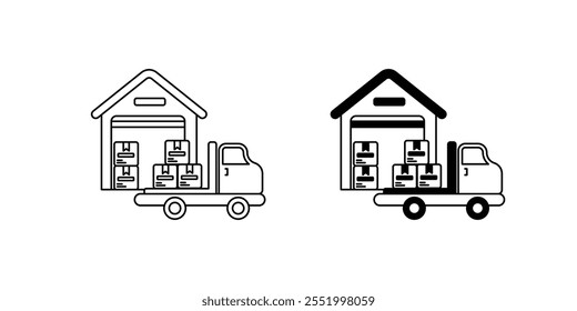 shipment icon with white background vector stock illustration