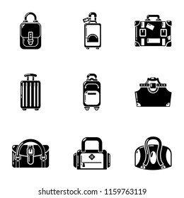 Shipment icons set. Simple set of 9 shipment vector icons for web isolated on white background