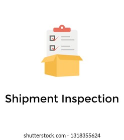 Shipment Inspection Flat Icon Design Stock Vector (Royalty Free ...